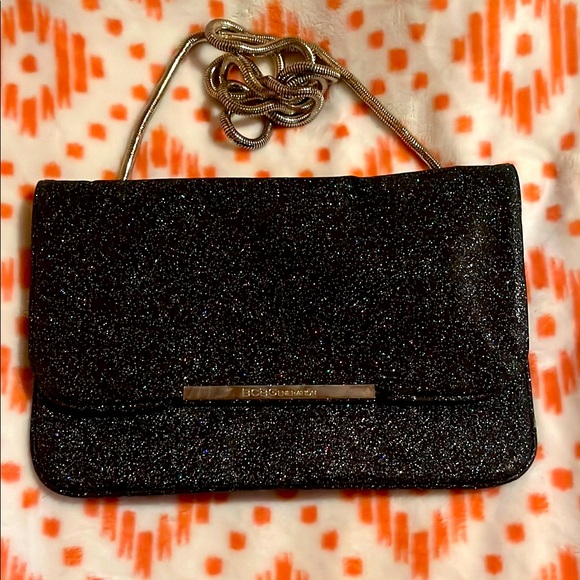 BCBGMaxAzria Black Clutch Sleek Minimalist Design - Picture 1 of 6
